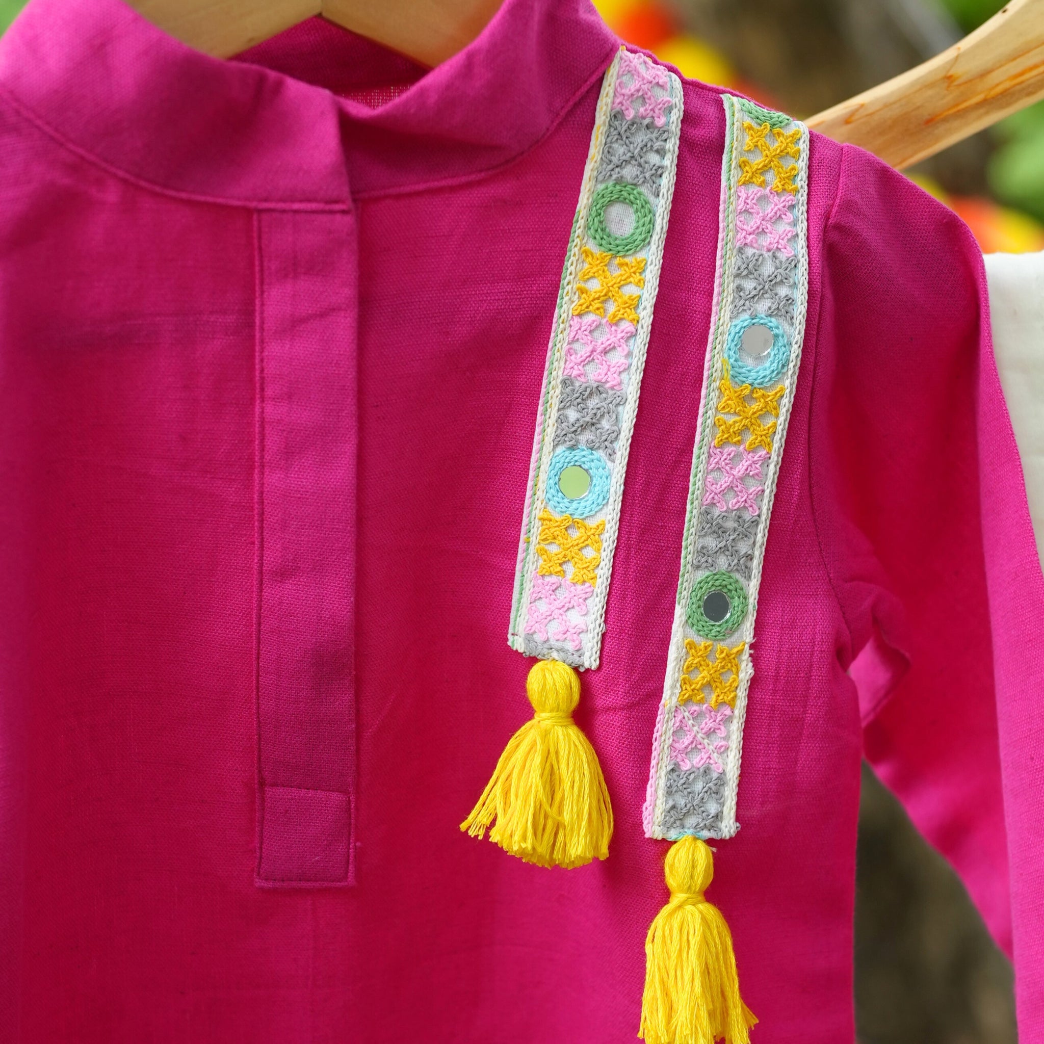 Rani Pink Navratri Kurta