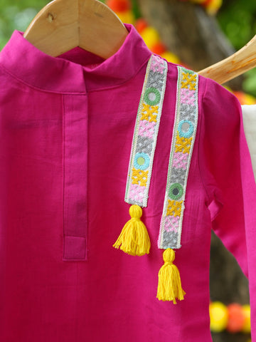Rani Pink Navratri Kurta