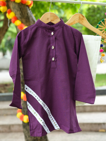 Purple Navratri Kurta Set