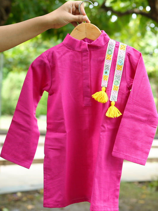 Rani Pink Navratri Kurta