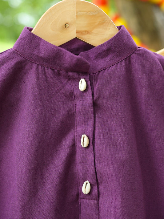 Purple Navratri Kurta Set