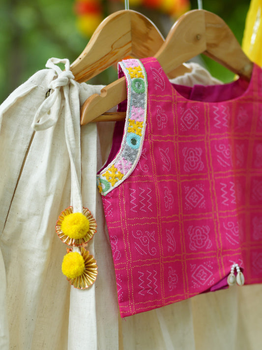 Rani Pink Navratri Lehenga Choli