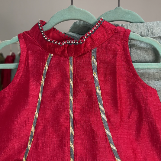 Ruby pink & soft blue co-ord set