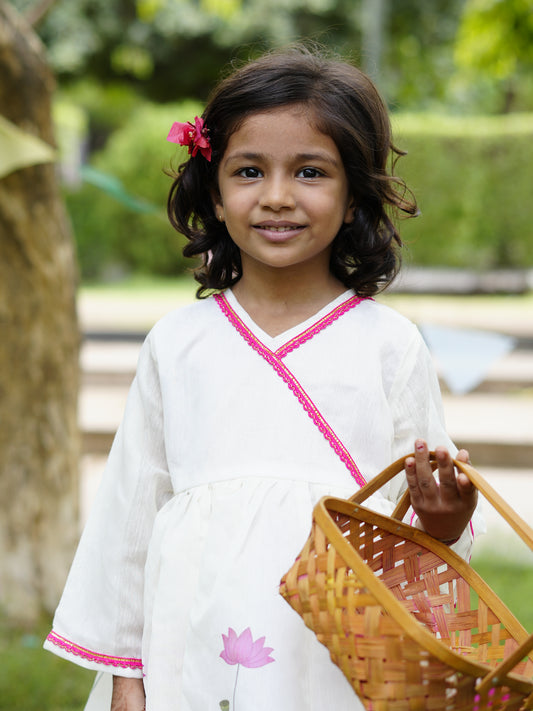 Ivory lotus kurti set