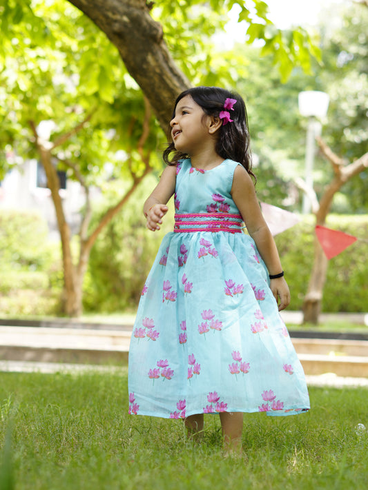 Mint lotus dress