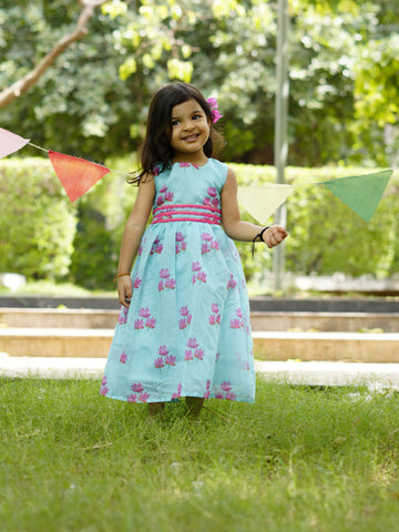Mint lotus dress