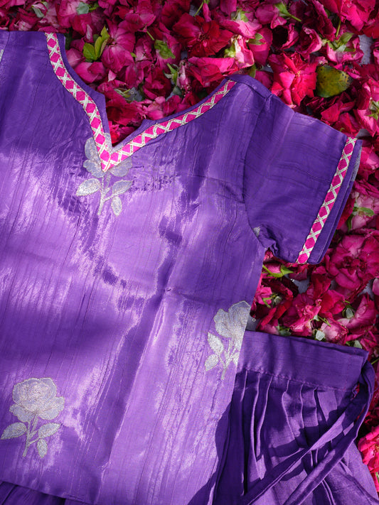 Purple rose girls festive lehenga set