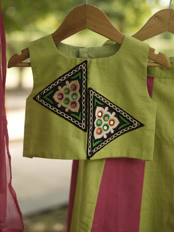 Green kali chaniya choli