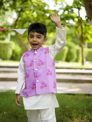 Lavi lotus nehru jacket set