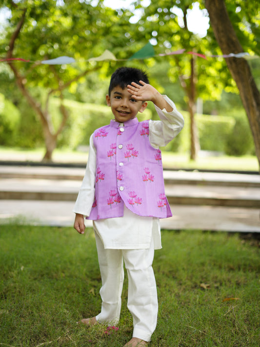 Lavi lotus nehru jacket set
