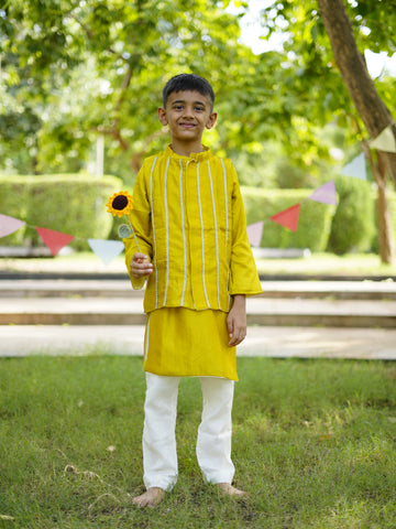 Munsell yellow nehru jacket set