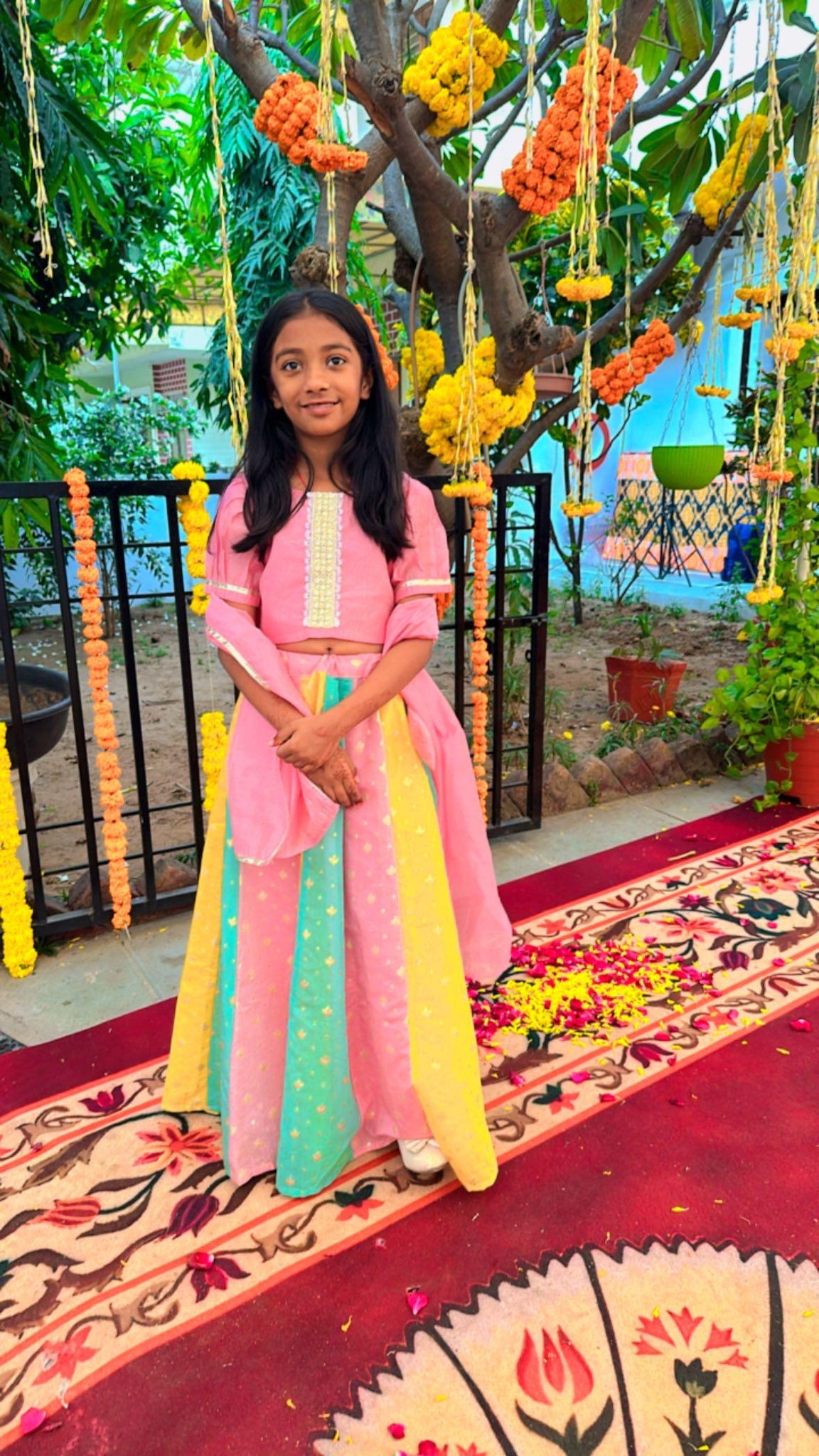 Multi colour lehenga set