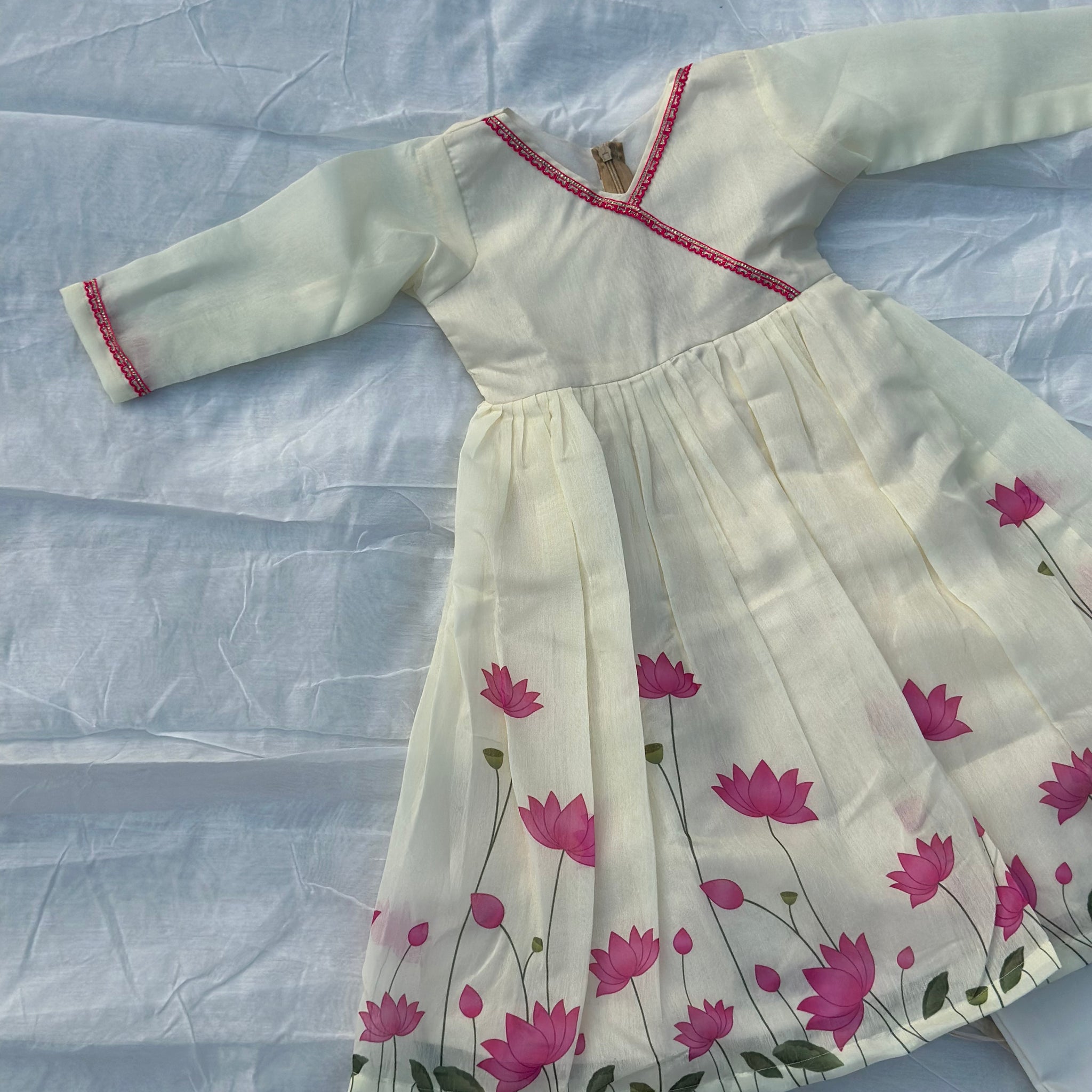 Ivory lotus kurti set