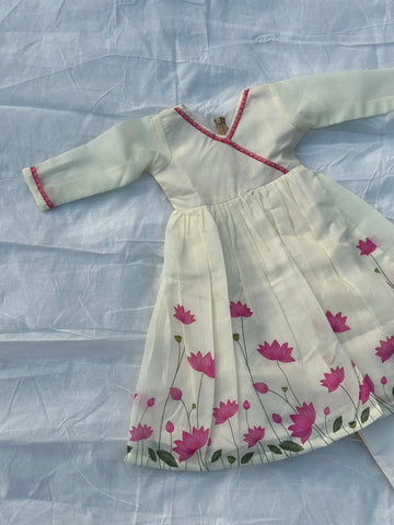Ivory lotus kurti set