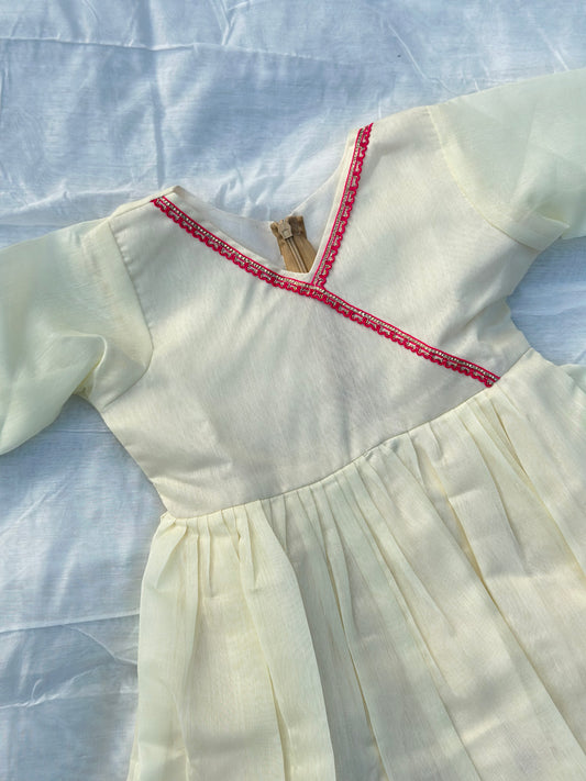 Ivory lotus kurti set