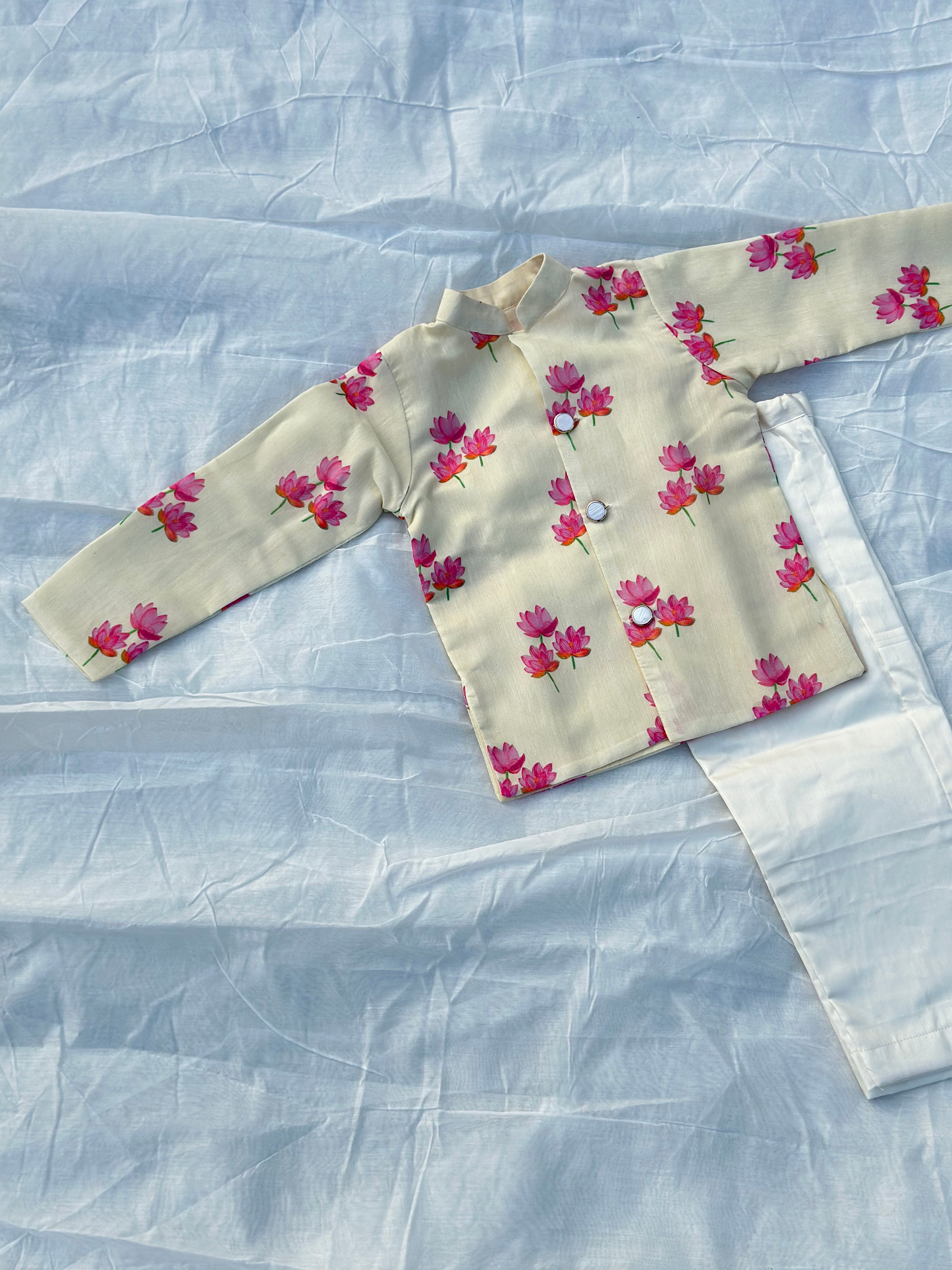 Ivory kuwar jacket set