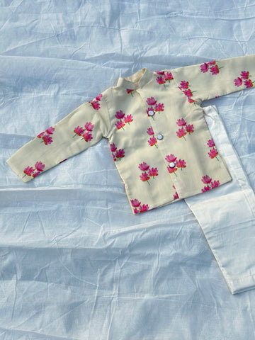 Ivory kuwar jacket set