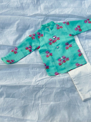 Mint kuwar jacket set