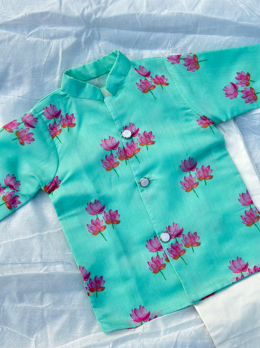 Mint kuwar jacket set