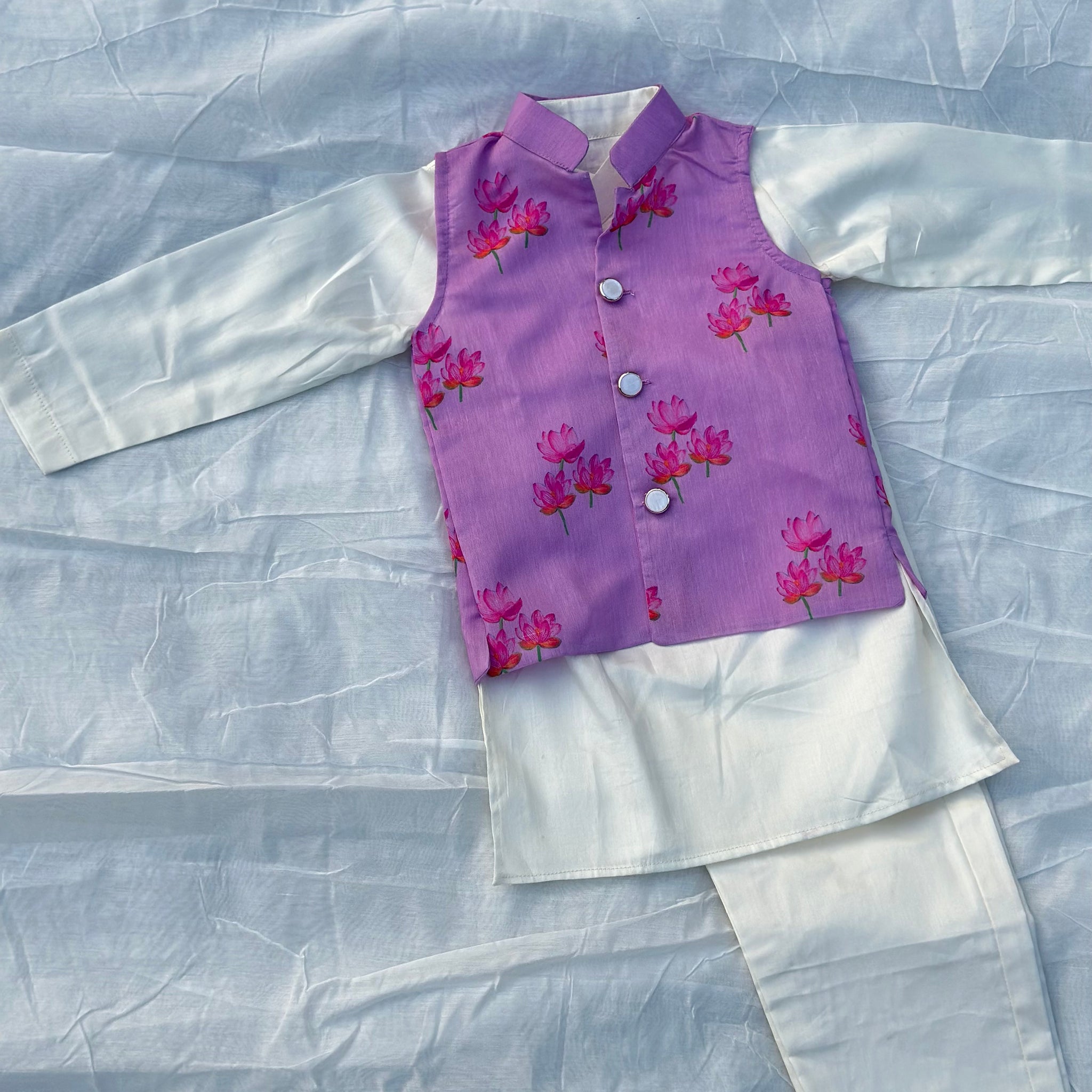 Lavi lotus nehru jacket set