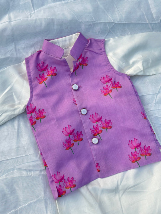 Lavi lotus nehru jacket set