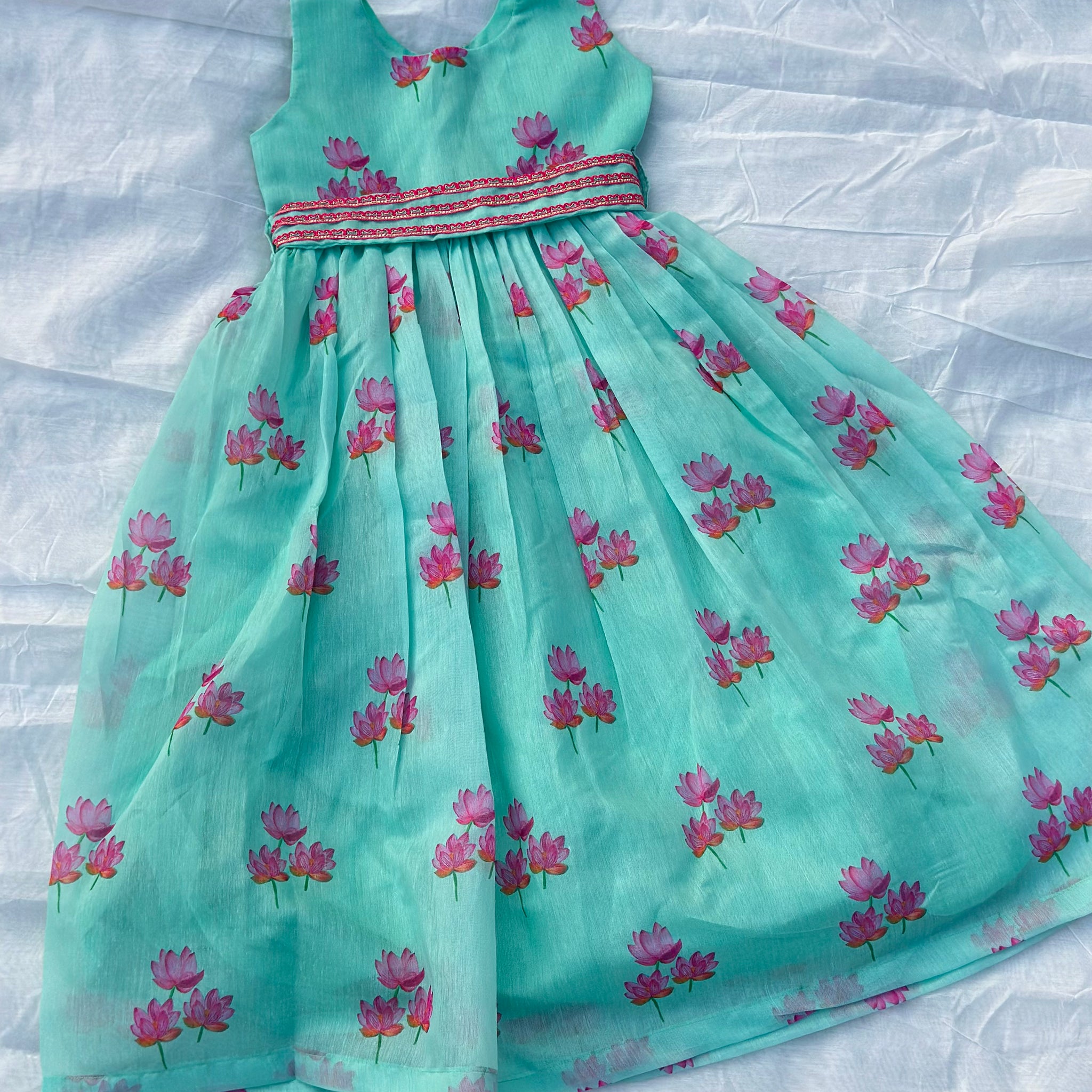 Mint lotus dress