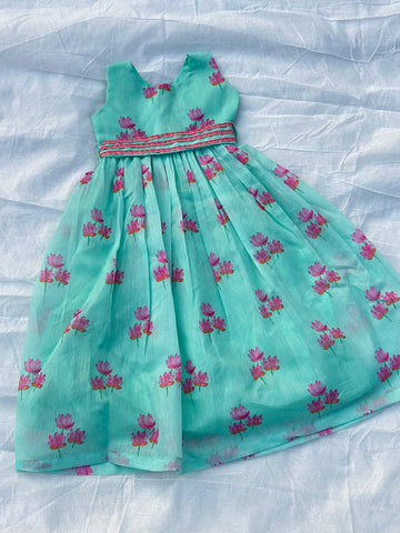 Mint lotus dress