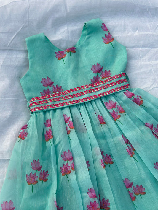 Mint lotus dress