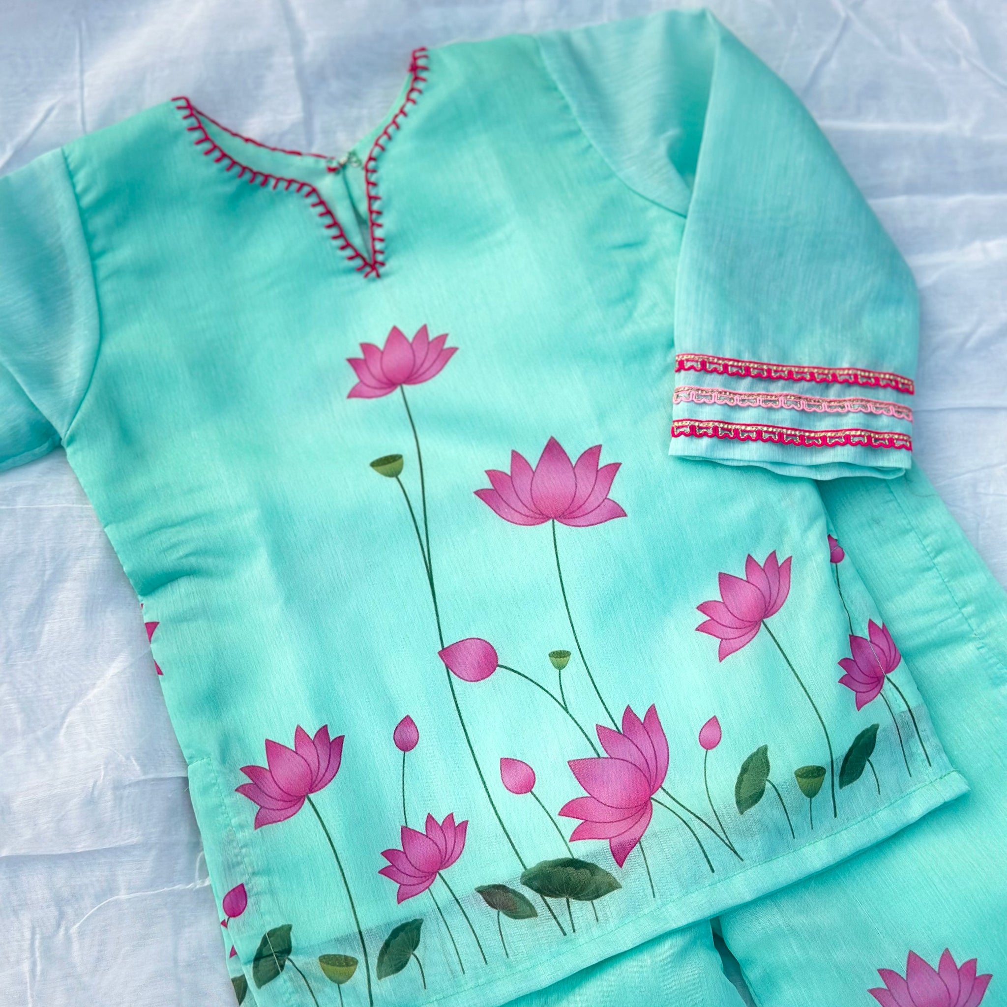 Mint lotus tunic set