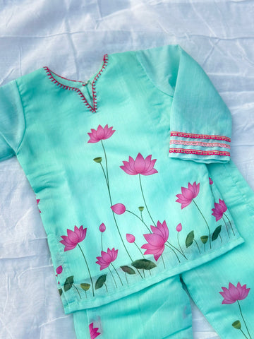 Mint lotus tunic set
