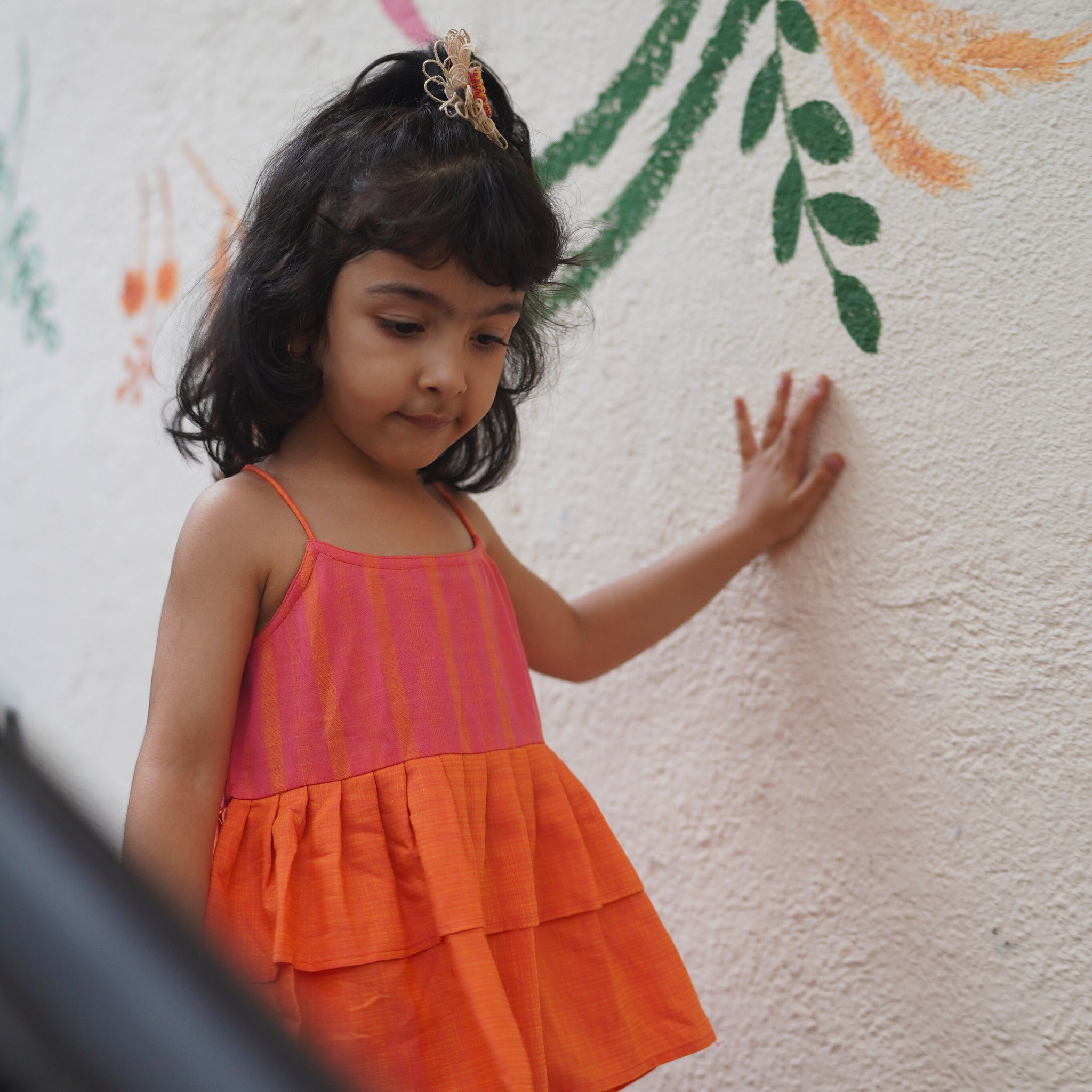 Tangy peplum top & shorts