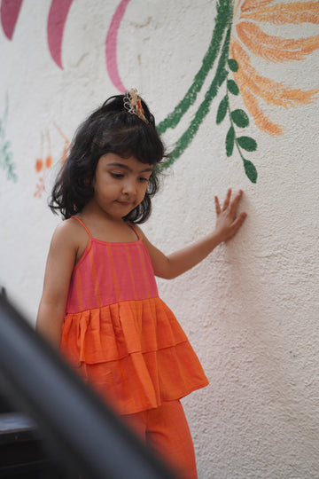 Tangy peplum top & shorts