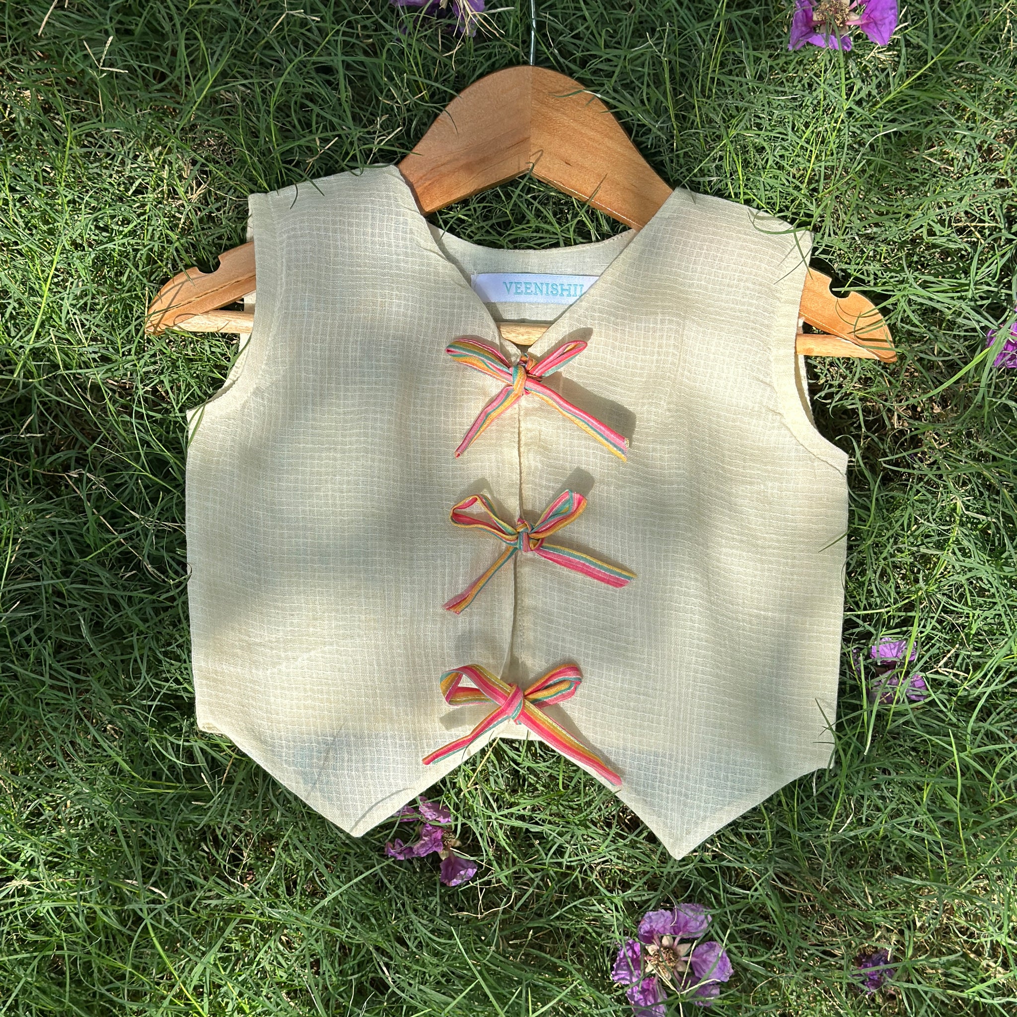 Butter yellow cotton doriya pant suit