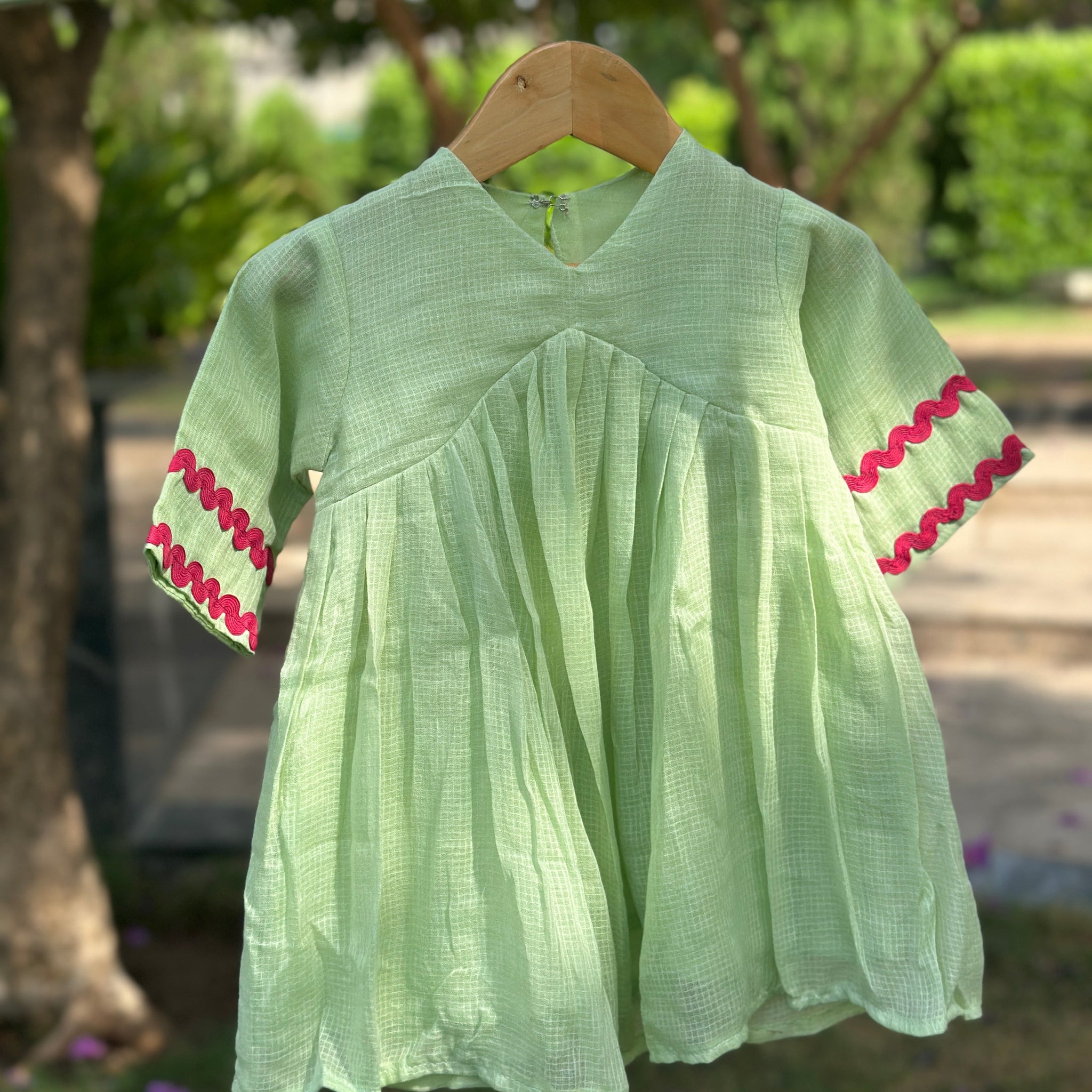 Partial Payment for Mint green cotton doriya frock - 5-6 years (Pay 250 Now and Rest on Delivery.) 1761983467-620